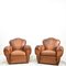 Club chair in pelle, Francia, set di 2, Immagine 2