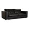 Black Leather Three-Seater Forrest Couch from Rivolta 6