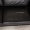 Black Leather Three-Seater Forrest Couch from Rivolta 4