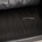 Black Leather Three-Seater Forrest Couch from Rivolta 4