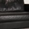 Black Leather Three-Seater Forrest Couch from Rivolta 3