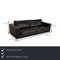 Black Leather Three-Seater Forrest Couch from Rivolta 2