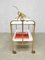 Vintage Brass Metal Folding Trolley Serving Cart, Image 2