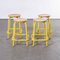 French Industrial Yellow High Stools, 1970s, Set of 4 6