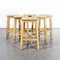 English Oak School Laboratory Stools, 1950s, Set of 6 3