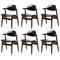 Chaises en Corne de Vache, Pays-Bas, Set de 6 8