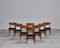 Danish Modern Teak and Black Leather Dining Chairs by Inge Rubino, 1963, Set of 8 12