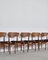 Danish Modern Teak and Black Leather Dining Chairs by Inge Rubino, 1963, Set of 8 13