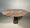 Round M1 Dining Table in Black Emperador Marble by Angelo Mangiarotti 1