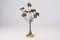Lámpara floral de tul de latón, Imagen 1
