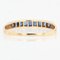 Modern Calibrated Sapphire 18 Karat Yellow Gold Wedding Ring 6