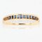 Modern Calibrated Sapphire 18 Karat Yellow Gold Wedding Ring, Image 6
