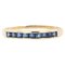 Modern Calibrated Sapphire 18 Karat Yellow Gold Wedding Ring, Image 1