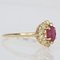 Moderner Rubin Diamanten 18 Karat Gelbgold Pompadour Ring 5