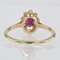 Moderner Rubin Diamanten 18 Karat Gelbgold Pompadour Ring 4