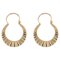 French Chiseled 18 Karat Yellow Gold Hoop Earrings, 1960s 1