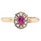 Rubin Diamanten 18 Karat Gelbgold Ring, 20. Jh 1