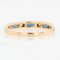 French Modern Sapphire Diamonds 18 Karat Yellow Gold Wedding Ring 4