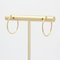 Modern 18 Karat Yellow Gold Thin Hoop Earrings 6