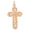 French Filigreed and Openworked 18 Karat Rose Gold Cross Pendant, 1960s 1