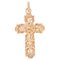 French Filigreed and Openworked 18 Karat Rose Gold Cross Pendant, 1960s, Image 1