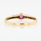 Modern Ruby Diamond 18 Karat Yellow Gold Thin Wedding Ring 4