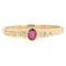 Modern Ruby Diamond 18 Karat Yellow Gold Thin Wedding Ring 1