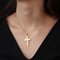 French 19th Century 18 Karat Yellow Gold Chiseled Cross Pendant, Image 2