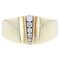 Modern Diamond Line 14 Karat Yellow Gold Ring 1