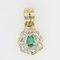 Modern Emerald Diamonds 18 Karat Yellow Gold Pendant, Image 3