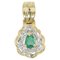 Modern Emerald Diamonds 18 Karat Yellow Gold Pendant, Image 1