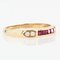 Modern Calibrated Rubies Diamonds 18 Karat Yellow Gold Wedding Ring, Image 6