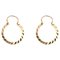 French 18 Karat Rose Gold Hoop Earrings, 1960s 1