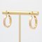 French 18 Karat Rose Gold Hoop Earrings, 1960s, Image 4