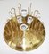Italian Murano Glass Leaves & Brass Flush Mount from Barovier & Toso Graniglia, 1960 6