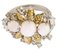 Opal Diamonds Corals White and Rose Gold Flower Ring, Image 2