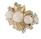 Opal Diamonds Corals White and Rose Gold Flower Ring, Image 4