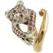 White Diamonds Rubies Rose Gold and Silver Cheetah Ring 1
