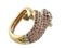 White Diamonds Rubies Rose Gold and Silver Cheetah Ring 4