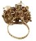 Pearls Diamonds Emeralds Rubies Sapphires 9 Karat Gold and Silver Retro Ring, Image 3