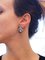 Emeralds, Diamonds, Grey Pearls, 14 Karat White Gold Earrings, Image 4