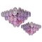 Modern Amethyst Color Disc Murano Glass Chandelier, 1970s, Set of 2 1