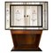 Mid-Century Italian Walnut Cocktail Dry Bar Cabinet, 1940s, Image 1