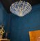 Saphirfarbene Poliedri Murano Glas Deckenlampe oder Kronleuchter 10