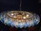 Sapphire Color Poliedri Murano Glass Ceiling Light or Chandelier 16