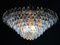 Saphirfarbene Poliedri Murano Glas Deckenlampe oder Kronleuchter 7