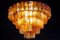 Large Modern Gold Amber Color Murano Glass Chandelier or Flush Mount, 1970, Image 5