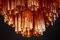 Large Modern Gold Amber Color Murano Glass Chandelier or Flush Mount, 1970, Image 7