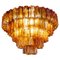 Large Modern Gold Amber Color Murano Glass Chandelier or Flush Mount, 1970, Image 1