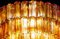 Lámpara de araña o plafón moderna grande de cristal de Murano dorado, 1970, Imagen 12